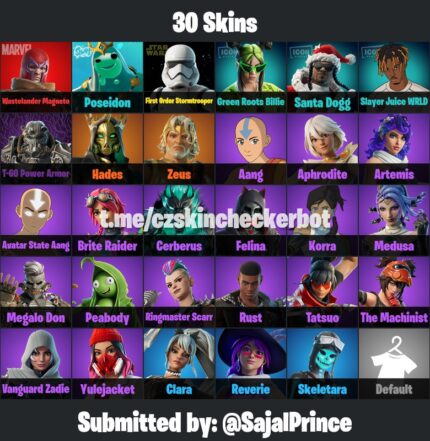 [PC/XBOX/NINTENDO/ANDROID] ✅ 30 Skins ✅ Aang, Billie, Rust, Peabody, Clara